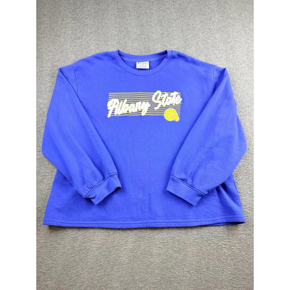 Vintage Champion Mens XL‎ Albany State University Blue Crewneck Sweatshirt